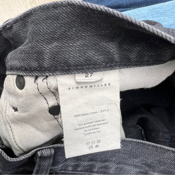 Simon Miller Cropped Wide Leg Jean in Washed Grey - Picture 5 of 5